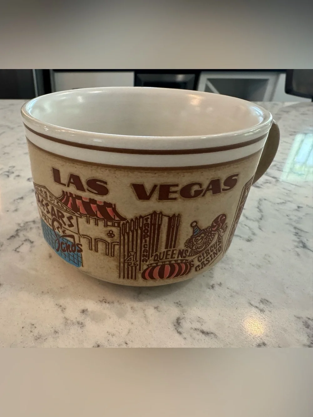 VINTAGE Las Vegas Coffee‎ Mug Souvenir Neutral Stoneware Mug - Made in Japan HTF